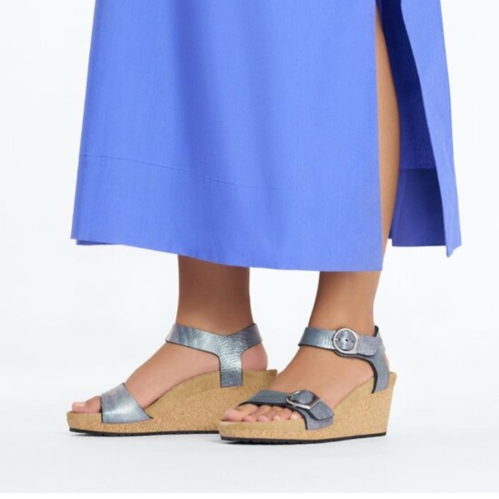 Papillio By Birkenstock Soley Leather Wedge Sandal Size 37